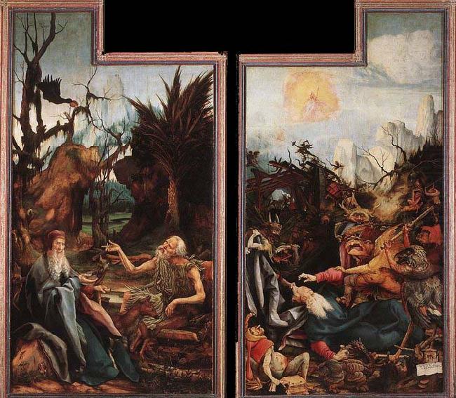 Grunewald, Matthias Visit of St Antony to St Paul and Temptation of St Antony china oil painting image